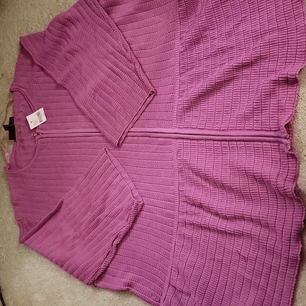 NWT Lane Bryant Zip Up Sweater 22/24